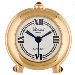 Chopard “Happy Day”Gold Tone Desk Alarm Clock